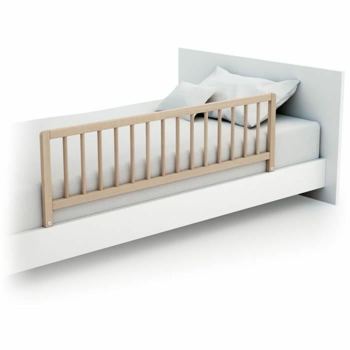 Bară de siguranță pentru pat 117 x 34,5 x 31 cm Lemn Maro - Bebelus, Dormitor