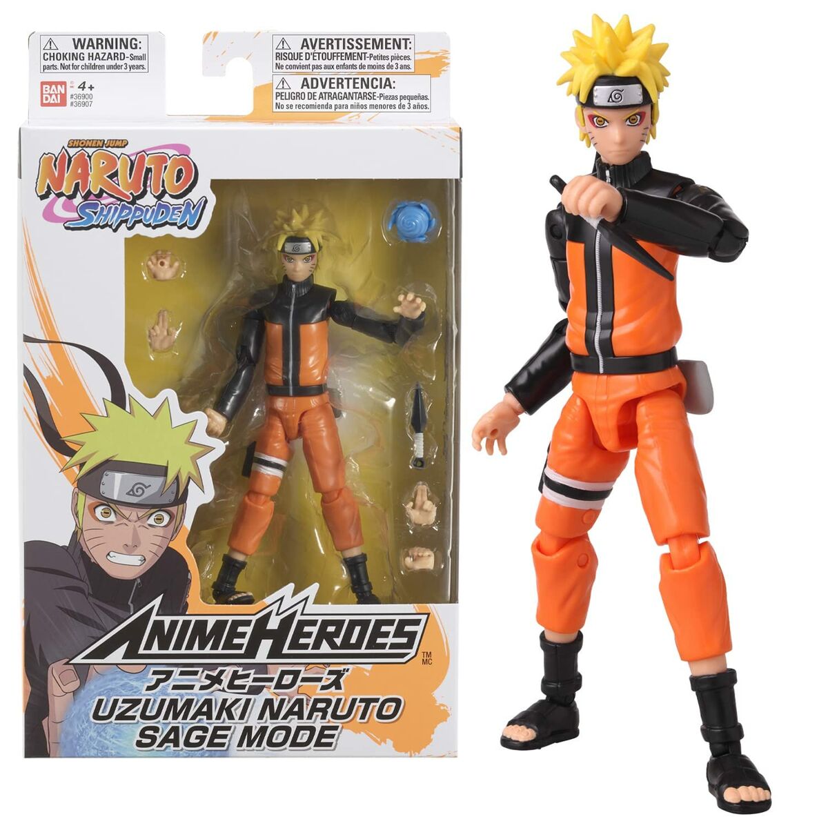 Figura îmbinată Naruto Anime Heroes - Uzumaki Naruto Sage Mode 17 cm - Jucarii si jocuri, Păpuși și figurine