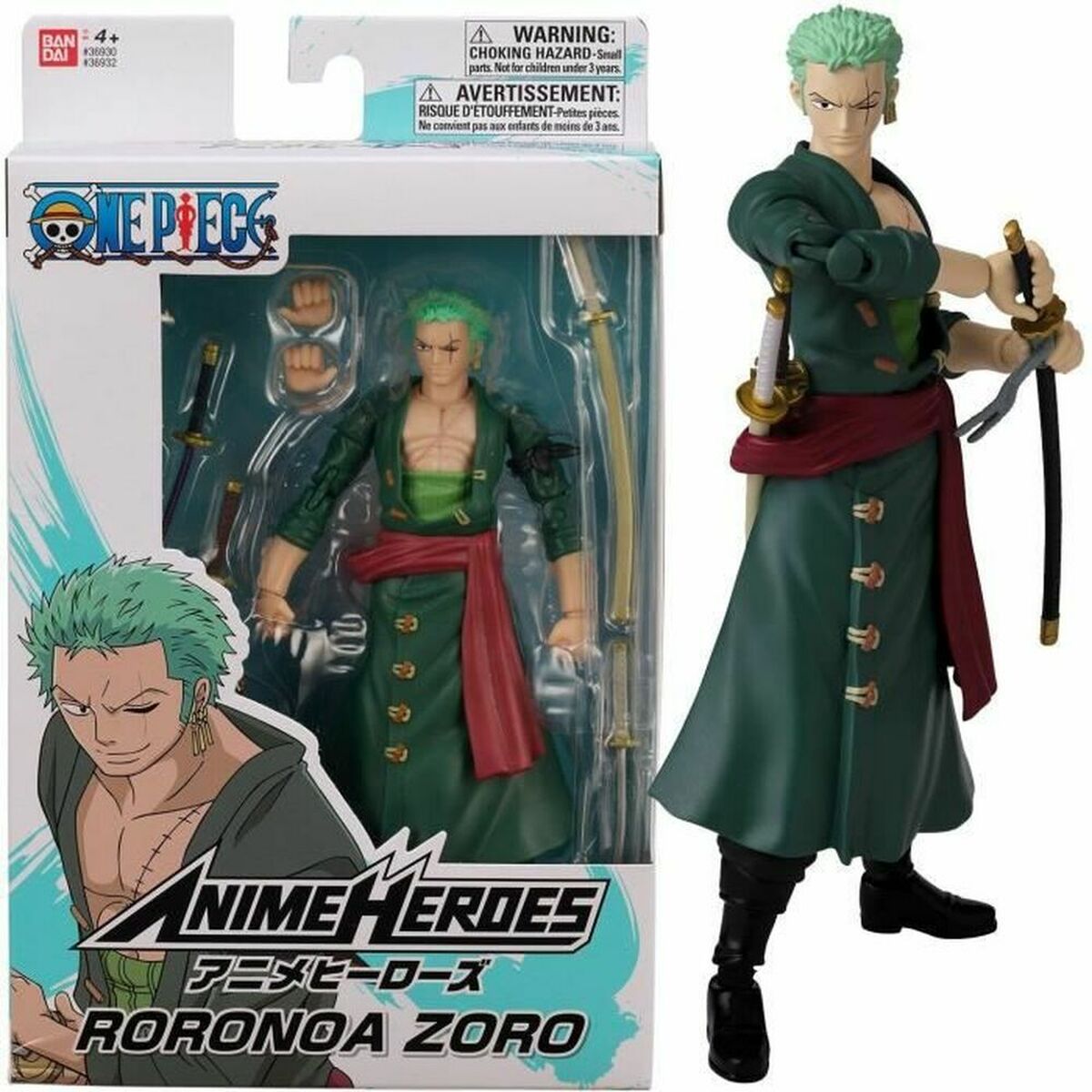 Figura îmbinată One Piece Anime Heroes - Roronoa Zoro 17 cm - Jucarii si jocuri, Păpuși și figurine