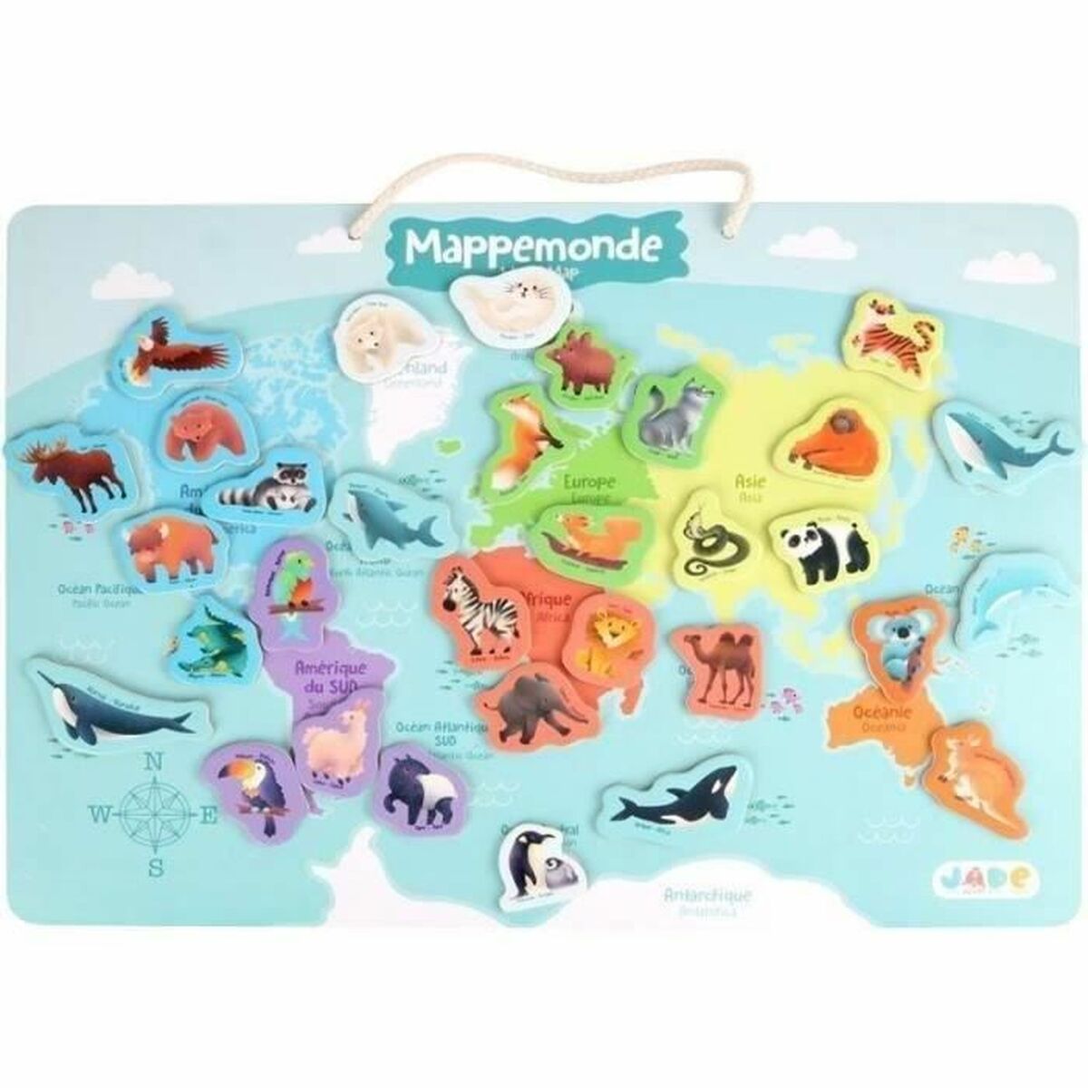 Joc Educativ 40 x 30 cm Multicolor Harta Lumii - Jucarii si jocuri, Jocuri și accesorii
