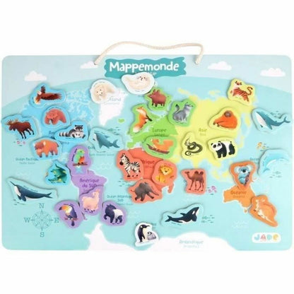 Joc Educativ 40 x 30 cm Multicolor Harta Lumii - Jucarii si jocuri, Jocuri și accesorii