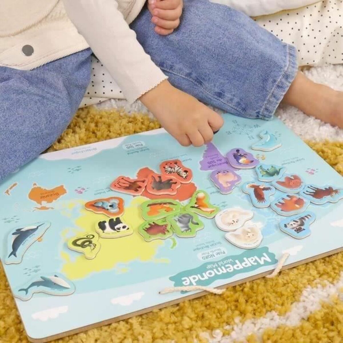 Joc Educativ 40 x 30 cm Multicolor Harta Lumii - Jucarii si jocuri, Jocuri și accesorii