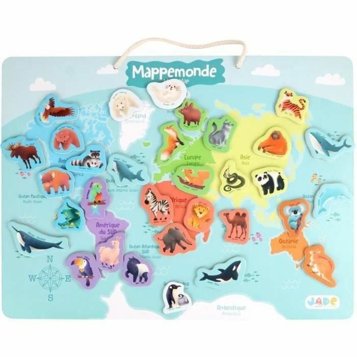 Joc Educativ 40 x 30 cm Multicolor Harta Lumii - Jucarii si jocuri, Jocuri și accesorii