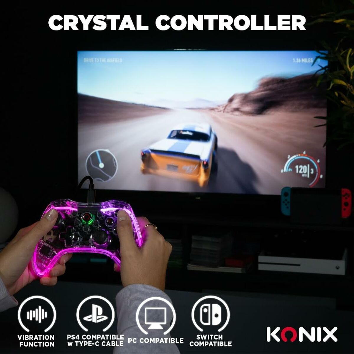 Telecomandă Jocuri Gaming KONIX Crystal - Tehnică de calcul, Accesorii