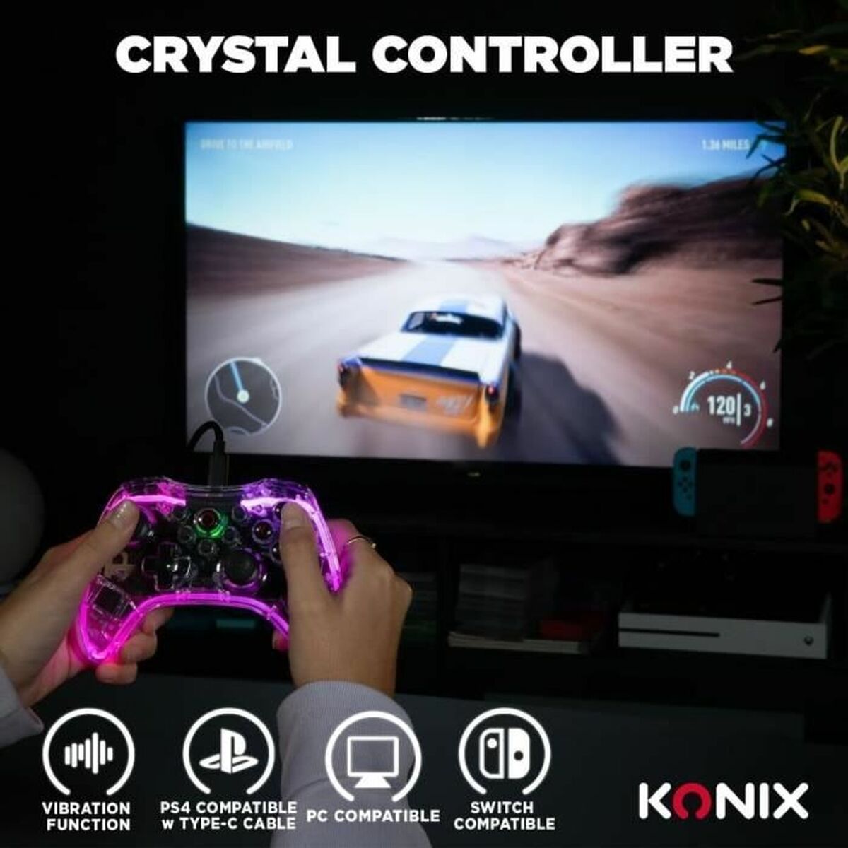 Telecomandă Jocuri Gaming KONIX Crystal - Tehnică de calcul, Accesorii