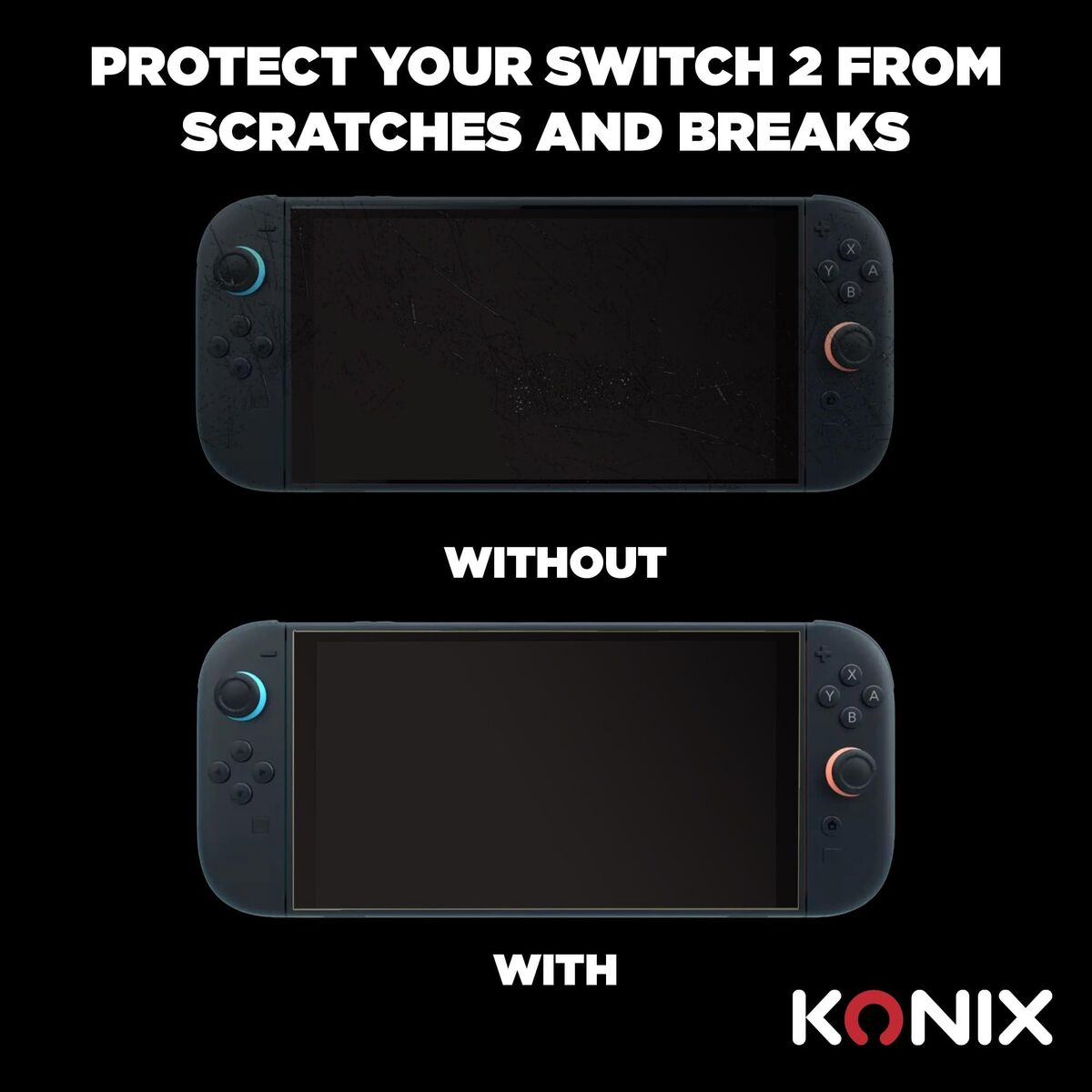 Folie de Ecran pentru Nintendo Switch 2 KONIX - Electronică, Joc video