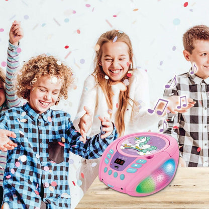 Reproducător CD/MP3 Lexibook Infantil Roz Bluetooth Unicorn - Jucarii si jocuri, Instrumente muzicale pentru copii