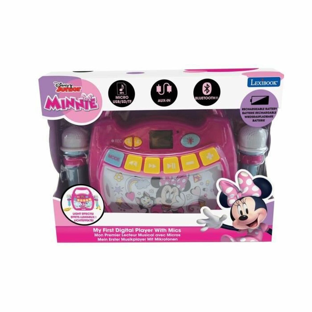 Difuzor Bluetooth cu Microfon Karaoke Lexibook MINNIE MOUSE - Jucarii si jocuri, Jucării electronice