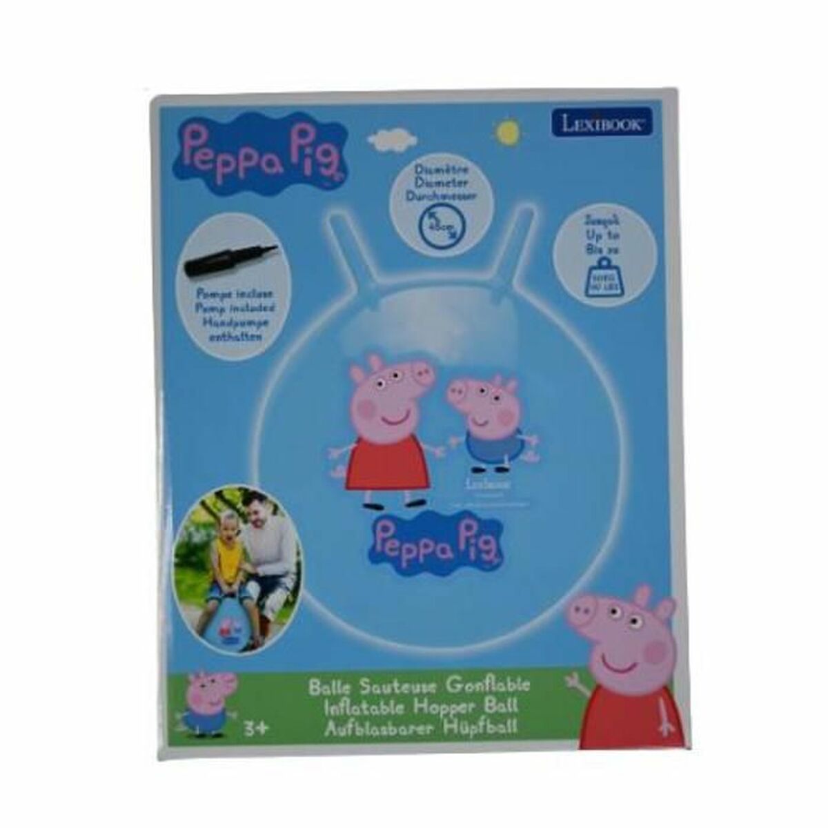 Mingea de sărituri Lexibook Peppa Pig 45 cm - Sport și în aer liber, Sporturi recreative