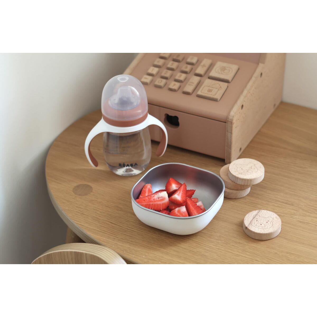 Paharul de învăţare Béaba Portocaliu 210 ml - Bebelus, Alăptarea și hrănirea