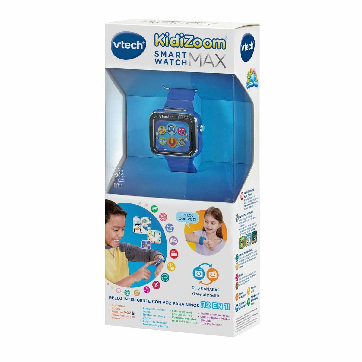 Ceas Copii Vtech Kidizoom Smartwatch Max 256 MB Interactiv Albastru - Bebelus, Jucăriile copilăriei timpurii