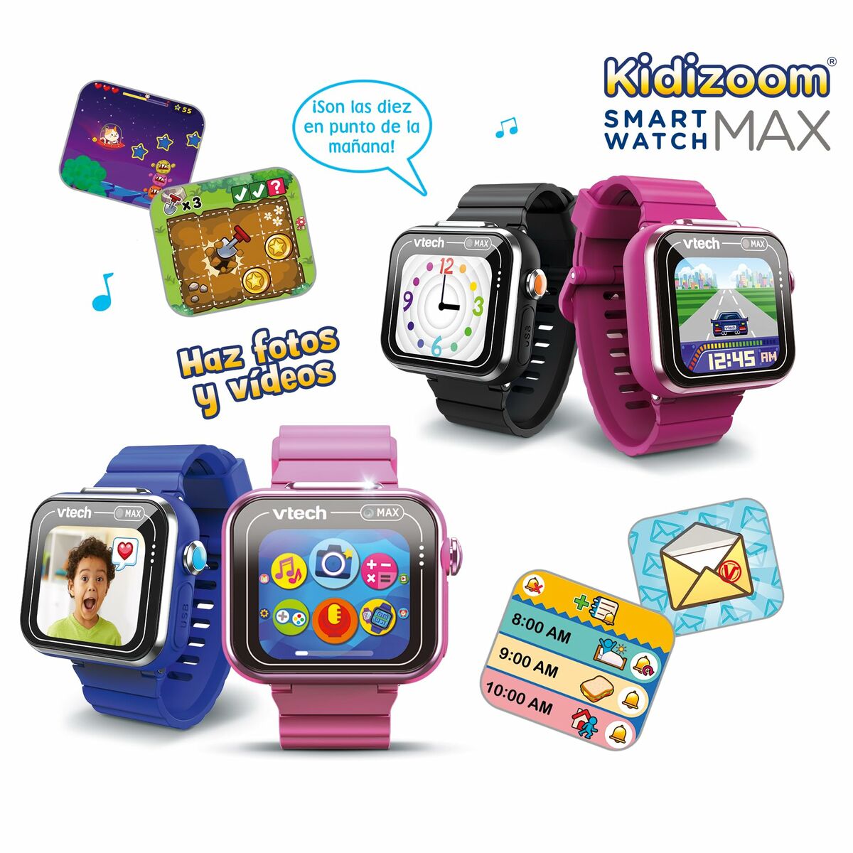 Ceas Copii Vtech Kidizoom Smartwatch Max 256 MB Interactiv Roz - Jucarii si jocuri, Jucării electronice