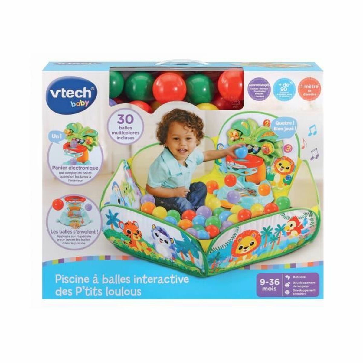 Piscină cu Mingi Vtech Baby P'tits Loulous Interactive Ball Pool (FR) - Jucarii si jocuri, În aer liber și sport