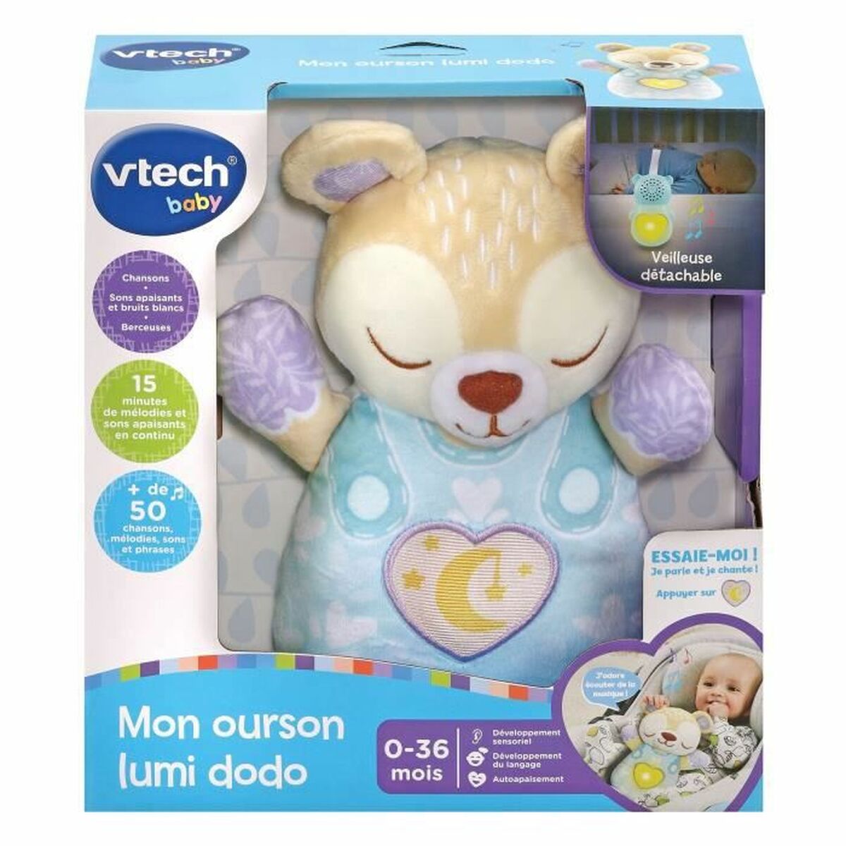 Jucărie de Pluș cu Sunet Vtech Baby MON OURSON LUMI DODO - Bebelus, Dormitor