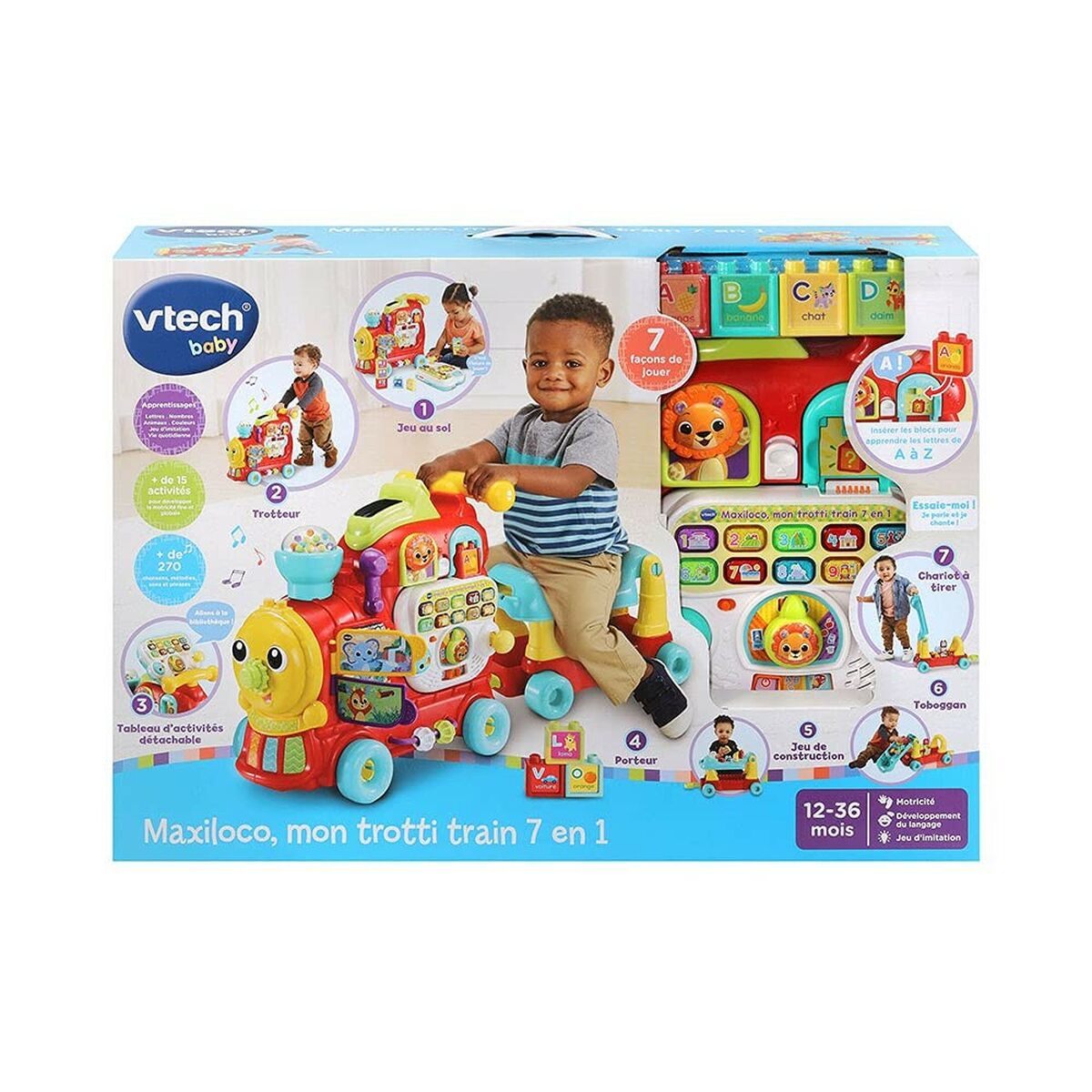Mașină-Premergător Vtech Baby Maxiloco Mon Trotti Treno 7 In 1 (FR) - Jucarii si jocuri, În aer liber și sport