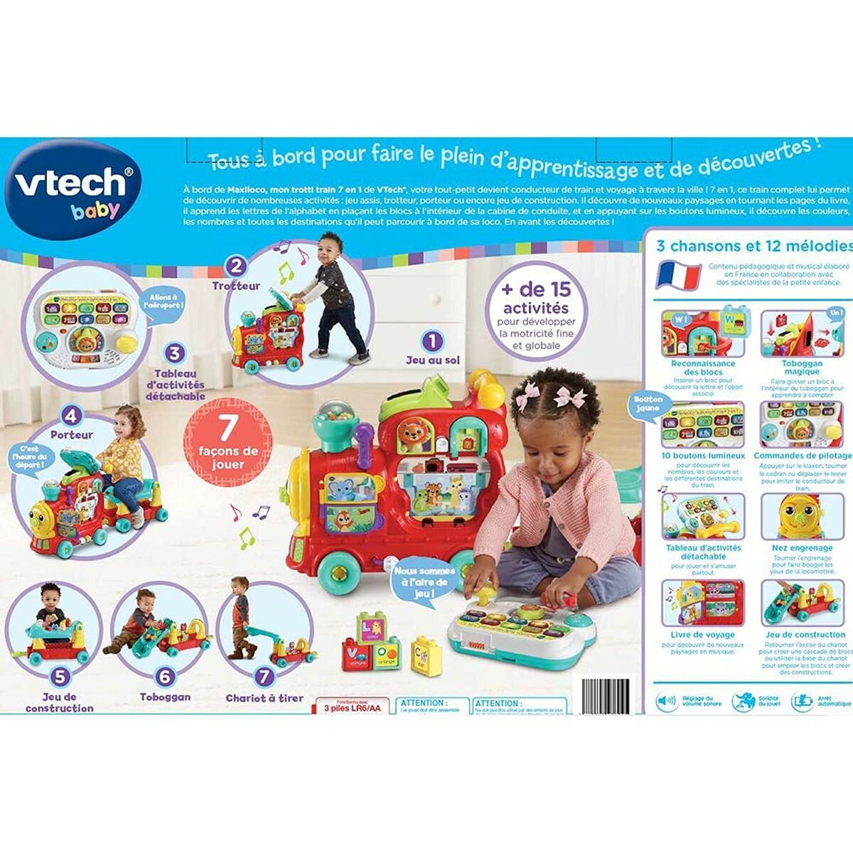 Mașină-Premergător Vtech Baby Maxiloco Mon Trotti Treno 7 In 1 (FR) - Jucarii si jocuri, În aer liber și sport