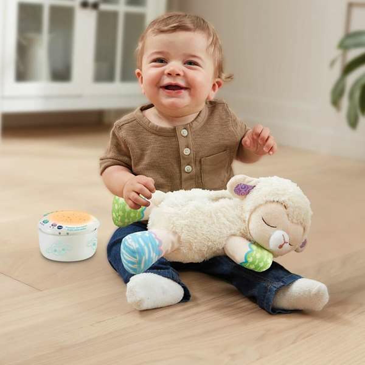 Jucărie de Pluș Oaie cu Proiector LED Vtech Sweet Dreams 15 x 32 x 12 cm - Bebelus, Dormitor