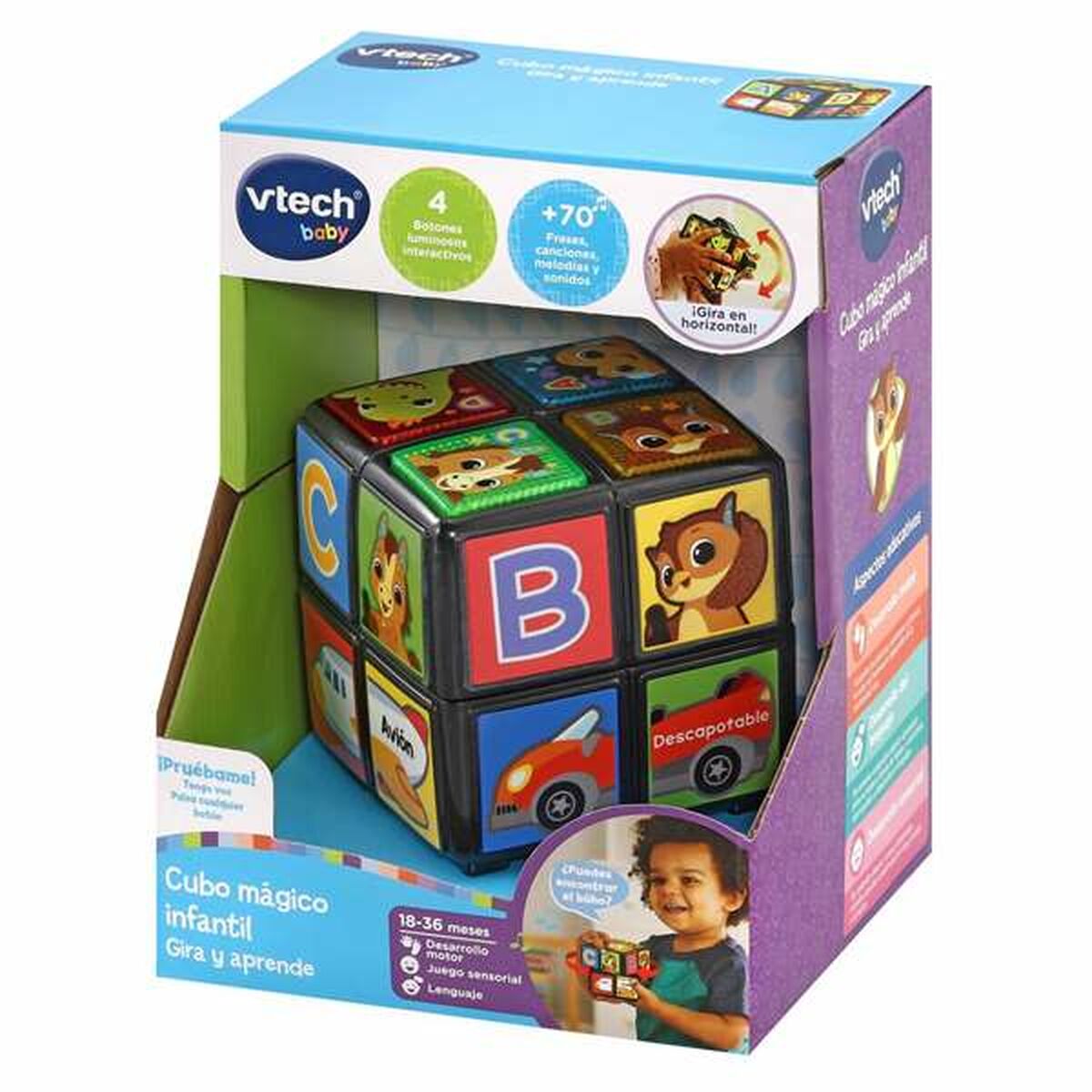 Jucărie muzicală Vtech 2 x 2 Infantil 8 x 8 x 8 cm ES - Bebelus, Jucăriile copilăriei timpurii