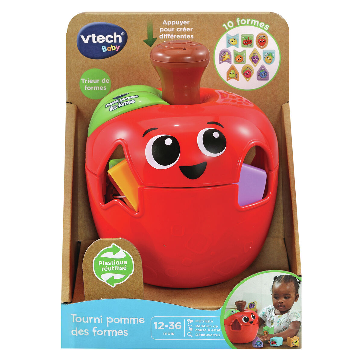 Jucărie interactivă pentru bebeluși Vtech Baby Tourni Pomme Des Formes - Bebelus, Jucăriile copilăriei timpurii