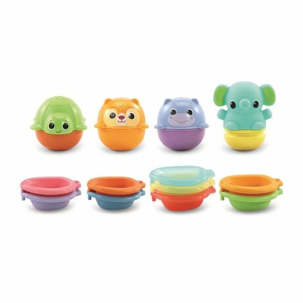 Jucărie educațională Vtech Baby Cofret de Bain empilo rigo l´eu (FR) - Bebelus, Jucăriile copilăriei timpurii