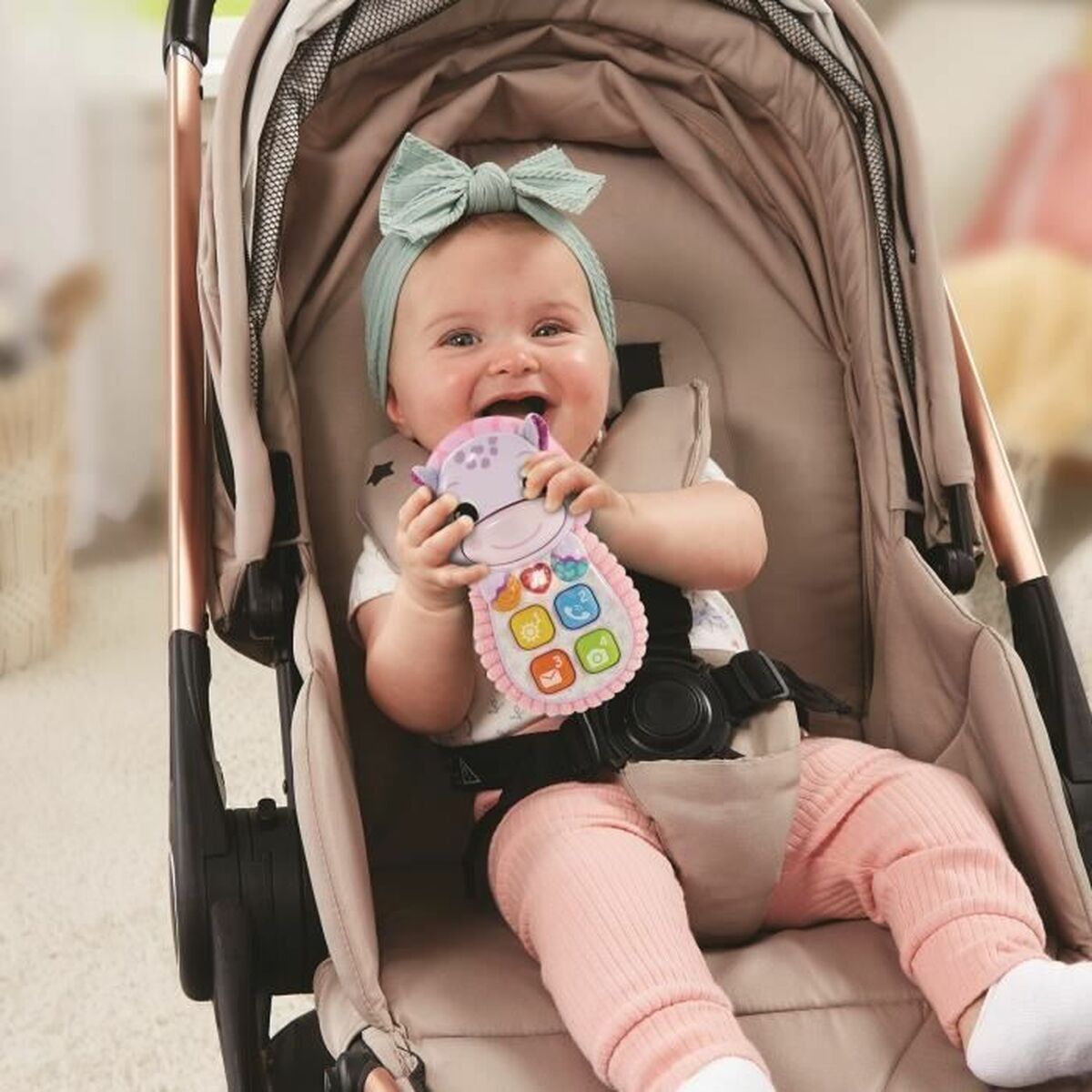 Jucărie educațională Vtech Baby Allô Bébé Todoux (FR) Roz - Bebelus, Jucăriile copilăriei timpurii