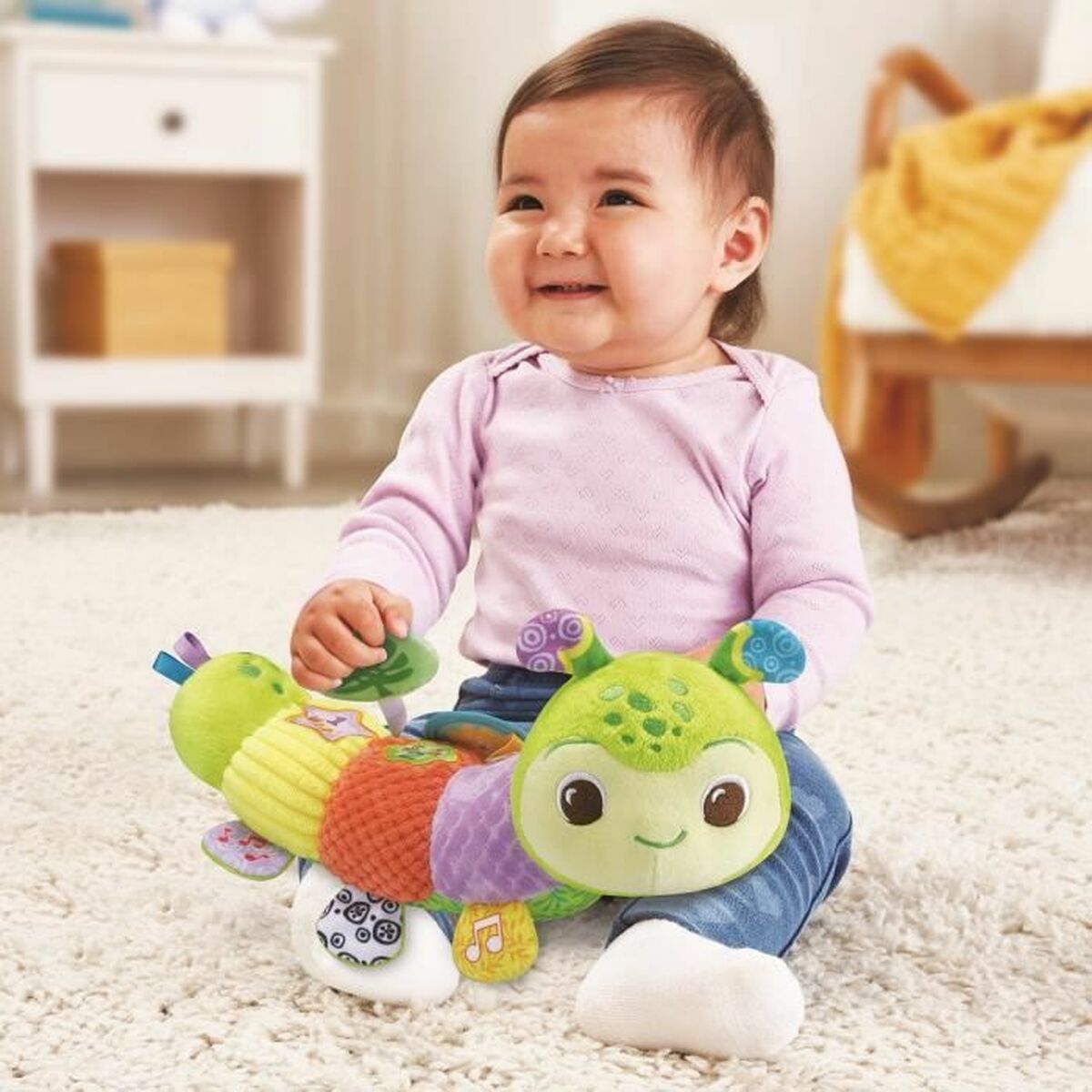 Jucărie educațională Vtech Baby Myrtille, ma lumi-chenille sensorielle (FR) - Bebelus, Jucăriile copilăriei timpurii