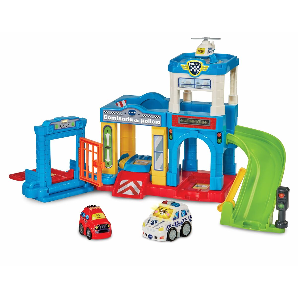 Set de Jucării cu Vehicule Vtech Tut Tut Bolidos 28 x 11,5 x 28 cm Polițist - Jucarii si jocuri, Vehicule