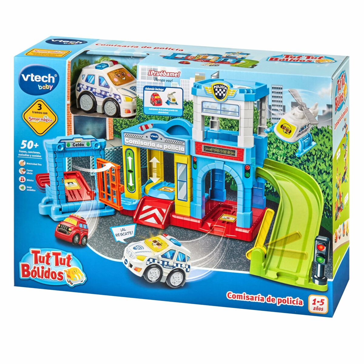 Set de Jucării cu Vehicule Vtech Tut Tut Bolidos 28 x 11,5 x 28 cm Polițist - Jucarii si jocuri, Vehicule