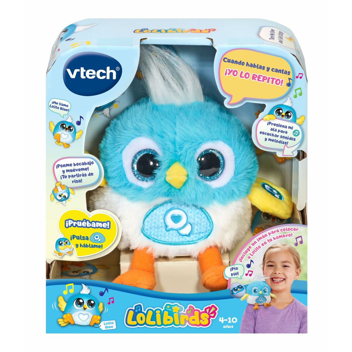 Jucărie de Pluș cu Sunet Vtech Lolibirds Lolito Albastru - Jucarii si jocuri, Jucării de pluș