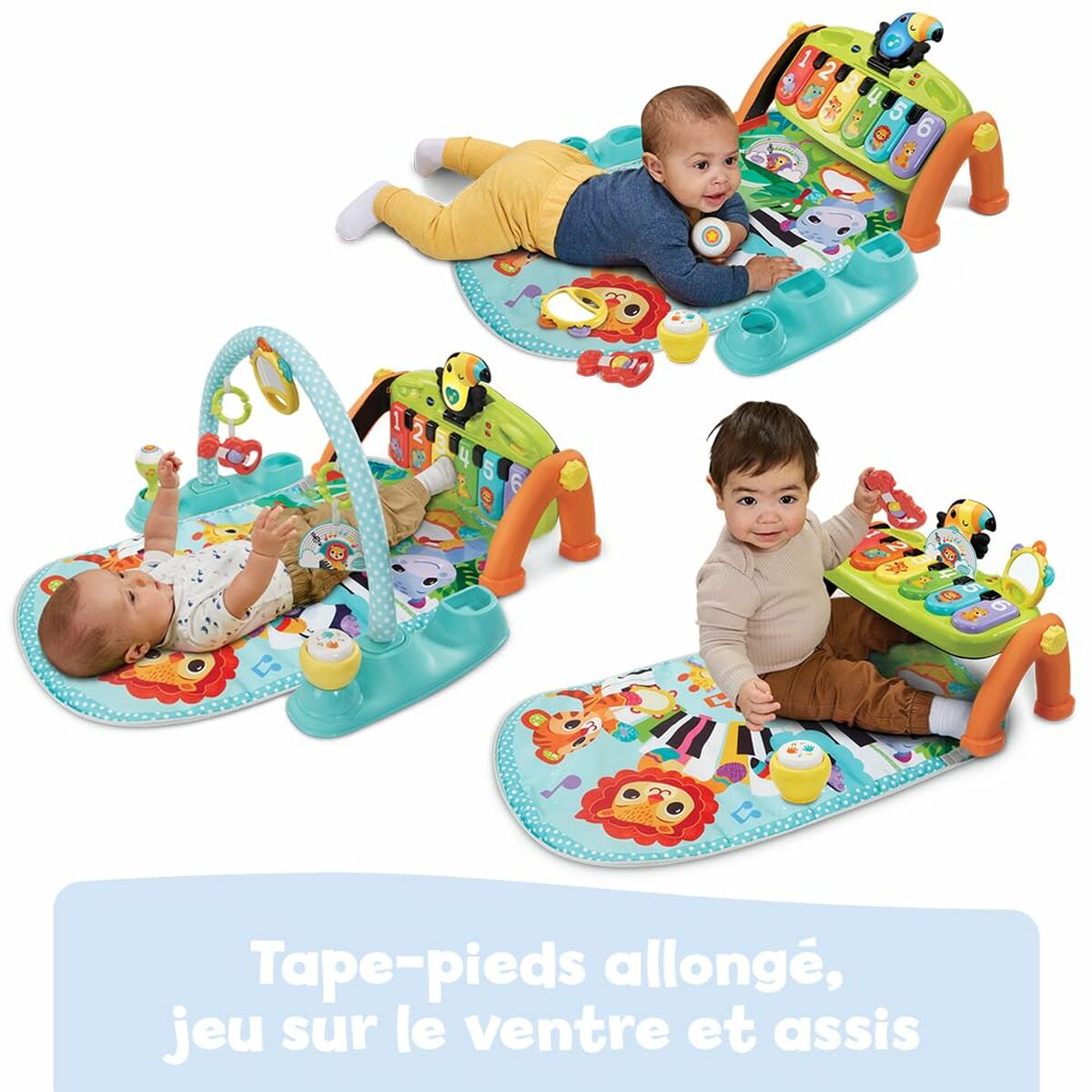 Saltea de joacă Vtech Baby Tap Tap Carton Plastic Pian - Bebelus, Activitate și divertisment