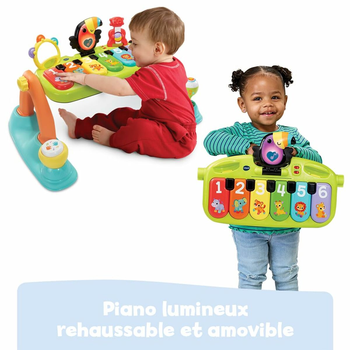 Saltea de joacă Vtech Baby Tap Tap Carton Plastic Pian - Bebelus, Activitate și divertisment