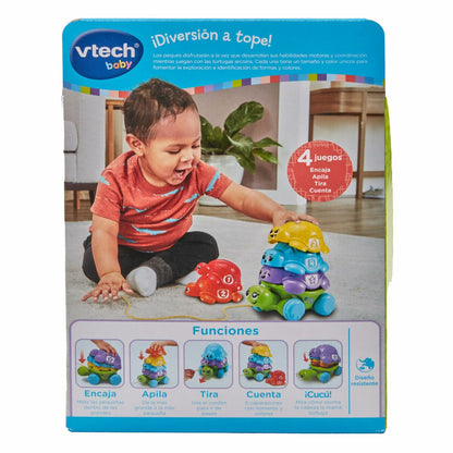 Jucărie pentru copii Vtech 17,5 x 11,5 x 24 cm Broască țestoasă Curcubeu - Bebelus, Jucăriile copilăriei timpurii