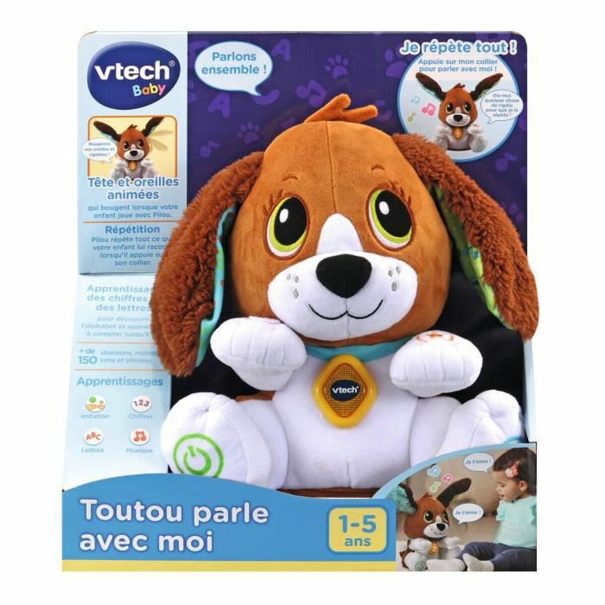 Jucărie de Pluș cu Sunet Vtech Baby Doggie Talks With Me FR Multicolor (1 Piese) - Jucarii si jocuri, Jucării de pluș