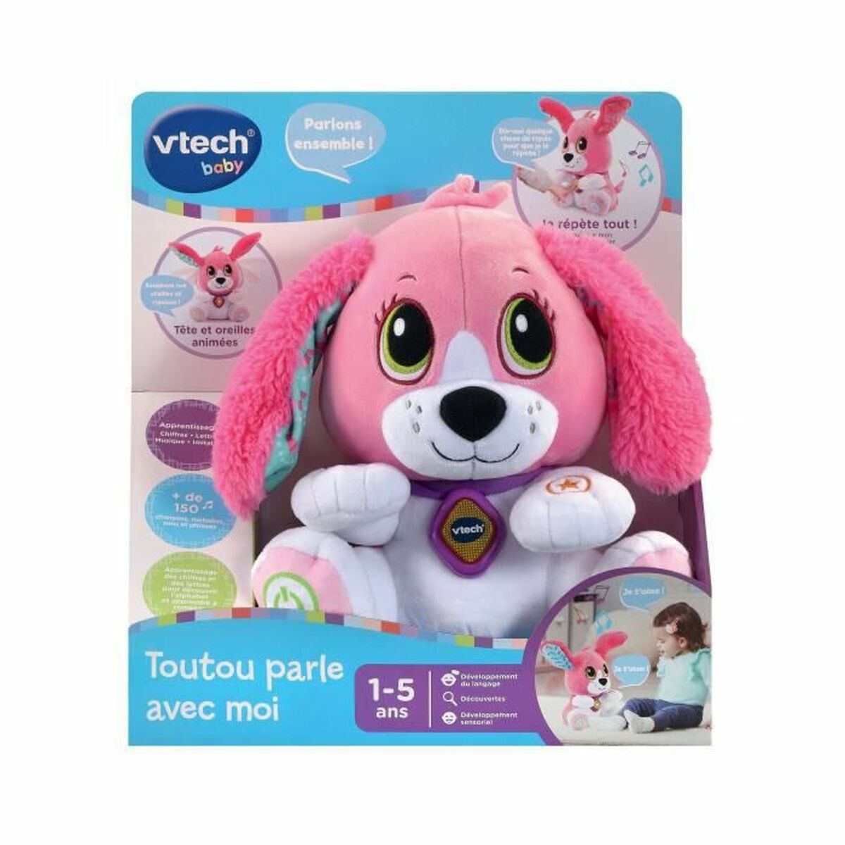 Jucărie de Pluș cu Sunet Vtech Baby Doggie Talk to me (FR) Câine - Jucarii si jocuri, Jucării electronice