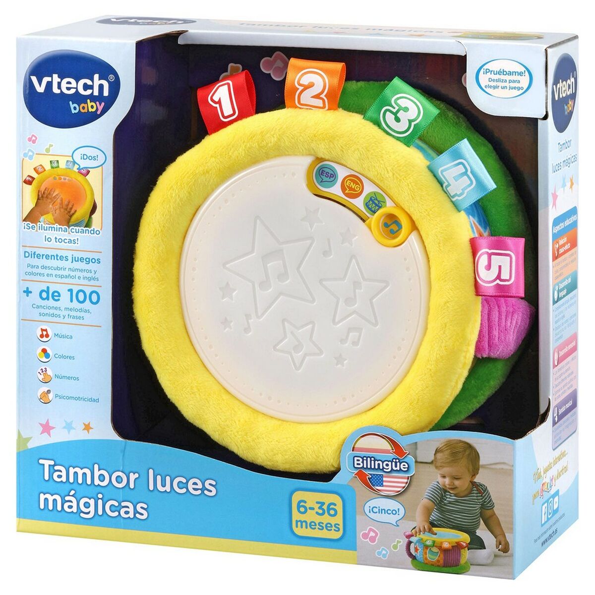 Jucărie interactivă Vtech Baby Cilindru (ES-EN) - Bebelus, Jucăriile copilăriei timpurii