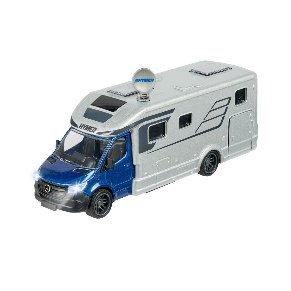 Remorcă pentru camping Majorette Camping Car Mercedes Gri - Jucarii si jocuri, Vehicule