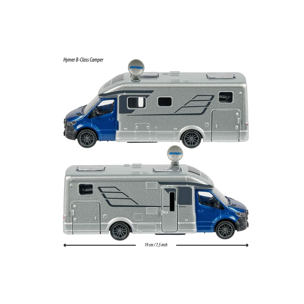 Remorcă pentru camping Majorette Camping Car Mercedes Gri - Jucarii si jocuri, Vehicule