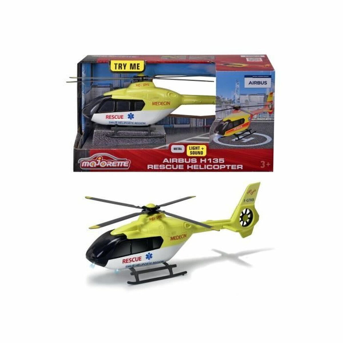 Elicopter Majorette Airbus H135 Rescue Helicopter - Jucarii si jocuri, Vehicule