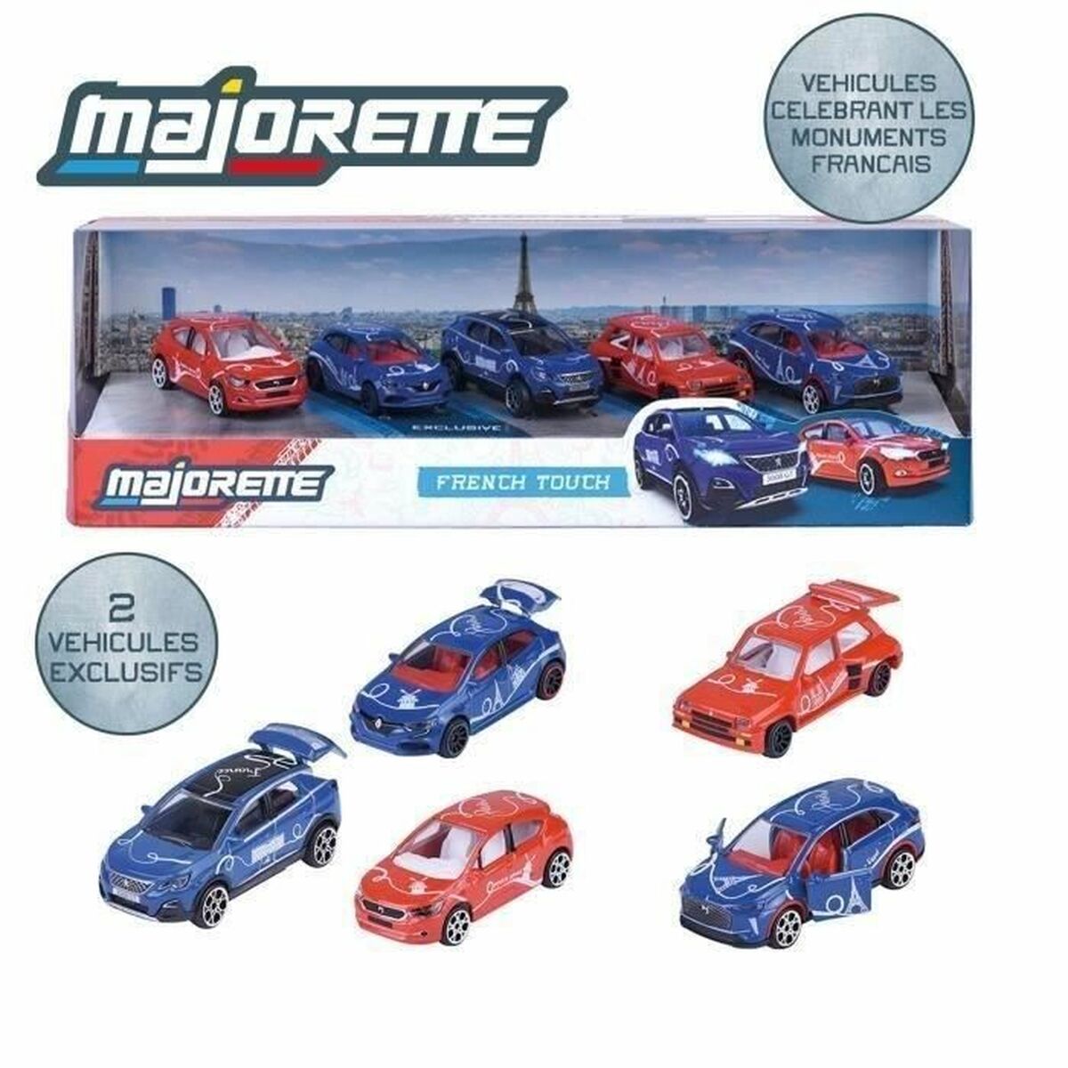 Set 5 Mașinuțe de Colecție (Metal) Majorette French Touch, Tematică Franța, Ediție Limitată - Jucarii si jocuri, Imitații de jocuri
