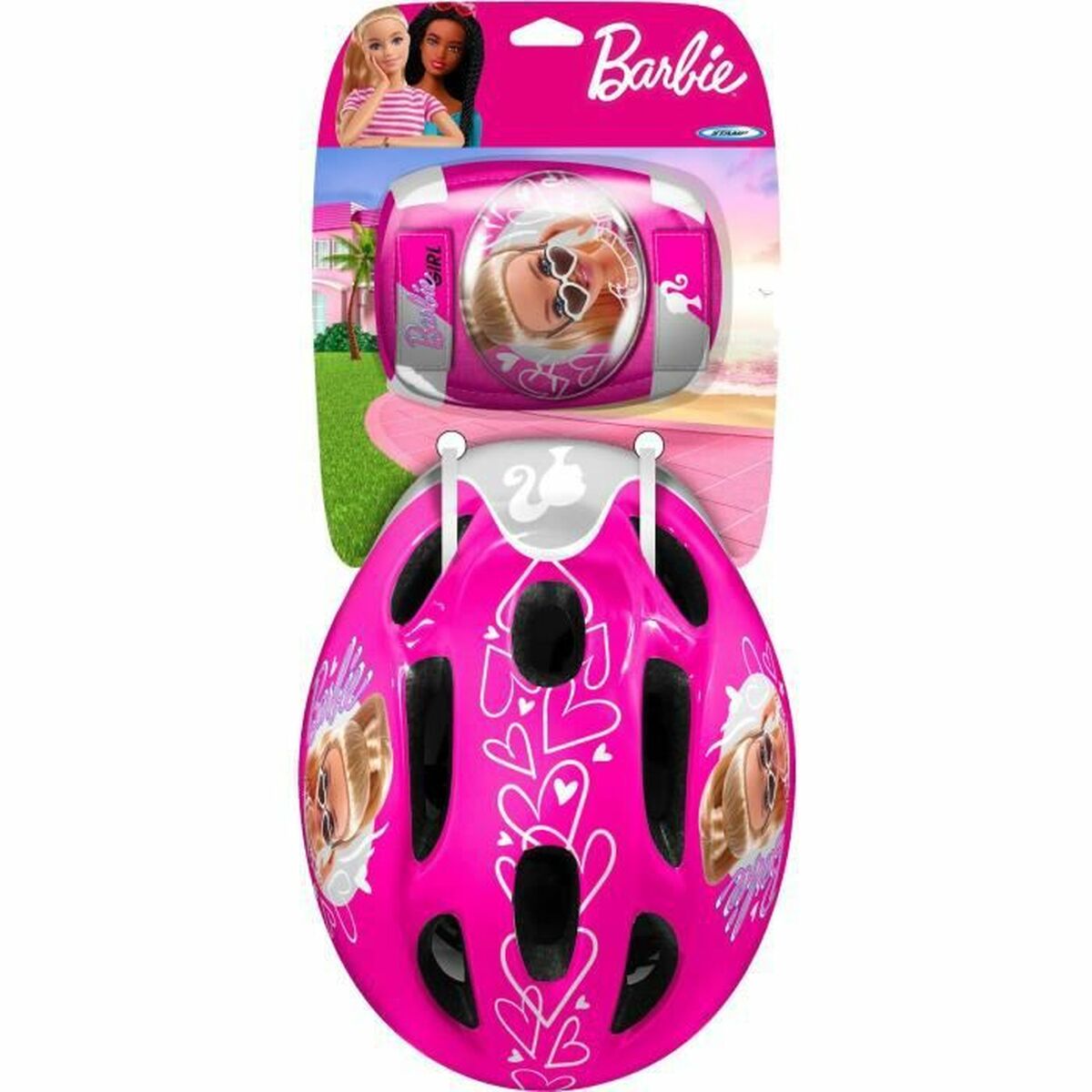 Kit Cască și Genunchiere Barbie - Sport și în aer liber, Ciclism