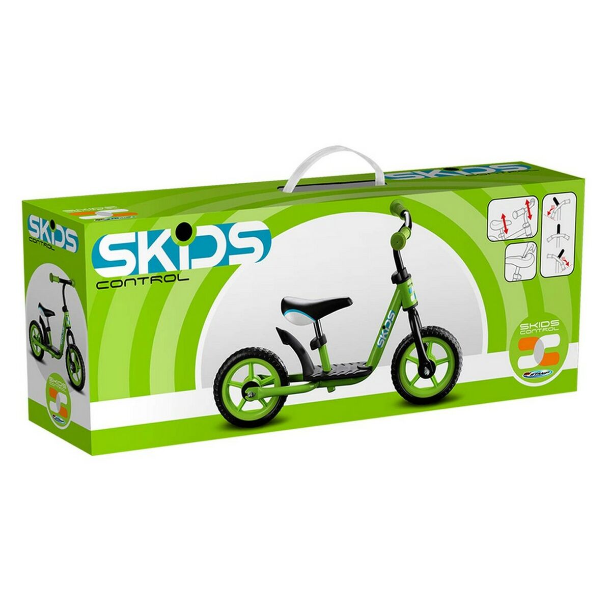 Bicicletă pentru copii Skids Control Verde Oțel Suport pentru Picioare - Jucarii si jocuri, În aer liber și sport