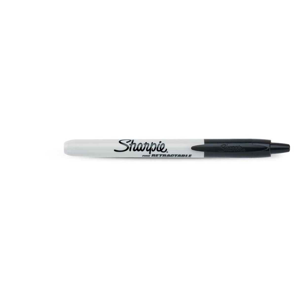 Marker permanent Sharpie Fine Retractabil Negru 12 Unități - Birou și papetărie, Pixuri, creioane și articole de scris
