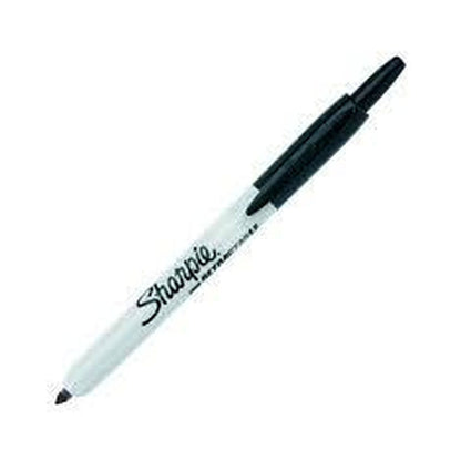Marker permanent Sharpie Fine Retractabil Negru 12 Unități - Birou și papetărie, Pixuri, creioane și articole de scris