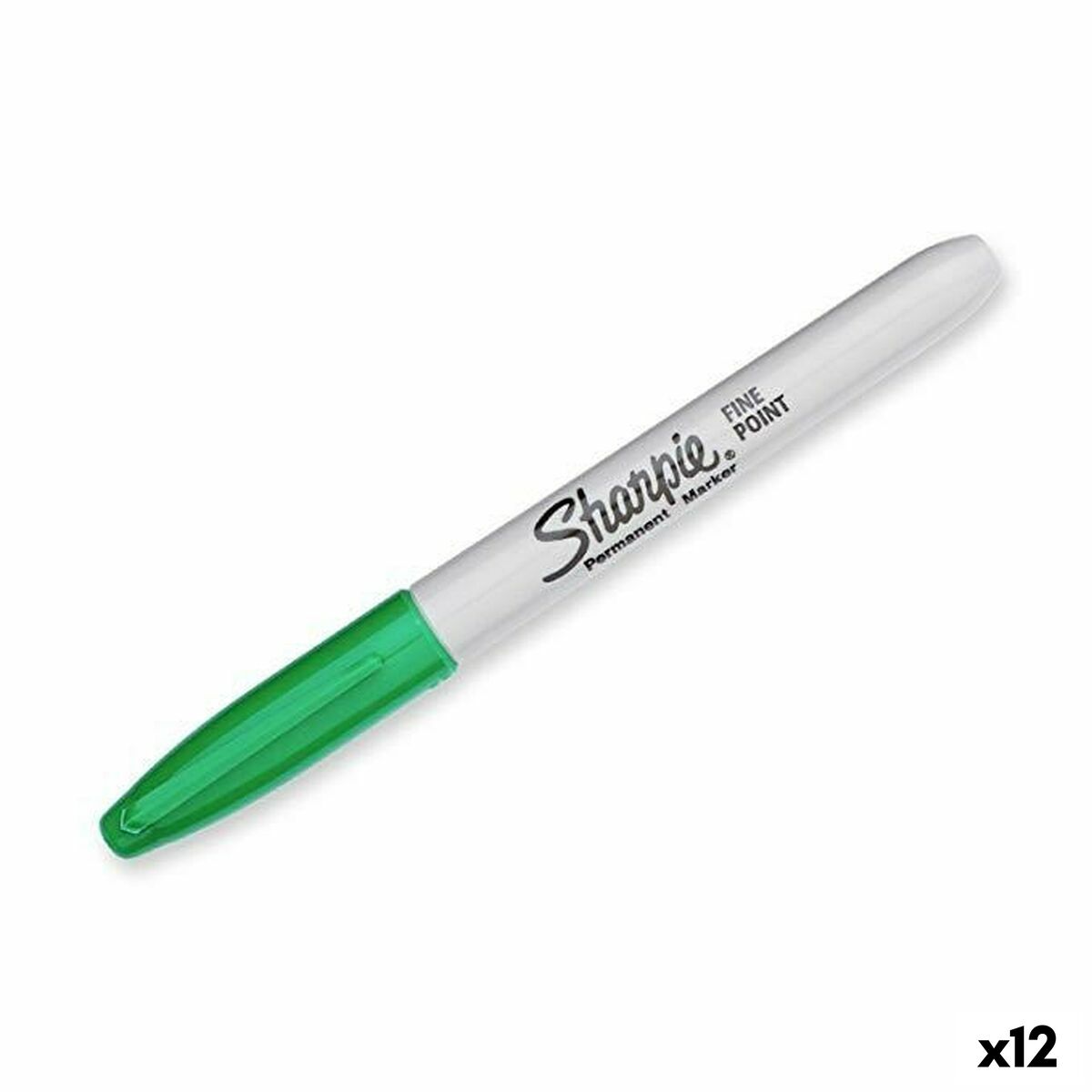 Marker permanent Sharpie Fine Point Verde (12 Unități) - Birou și papetărie, Pixuri, creioane și articole de scris