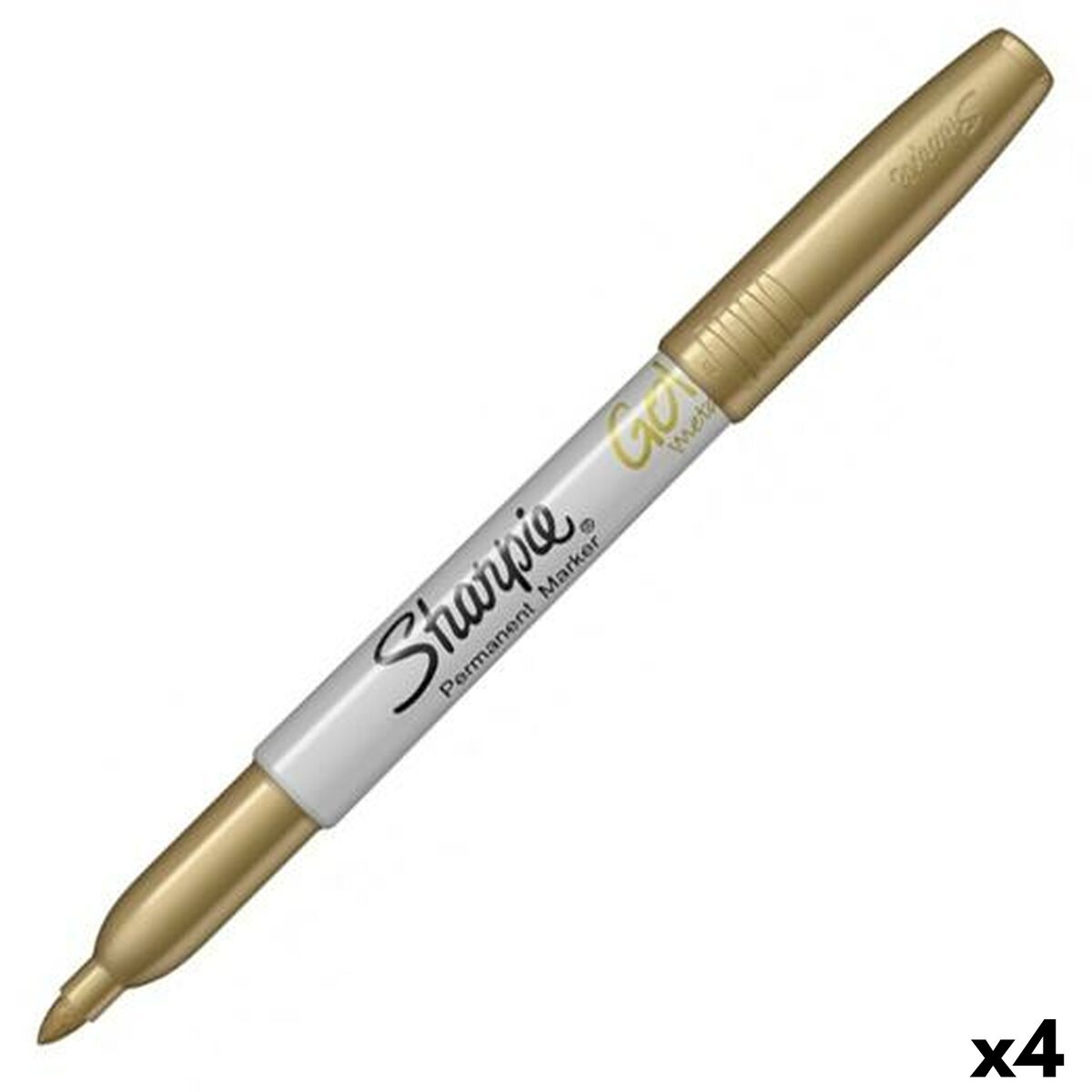 Marker permanent Sharpie METALLIC Aur 1,4 mm (4 Unități) - Birou și papetărie, Pixuri, creioane și articole de scris