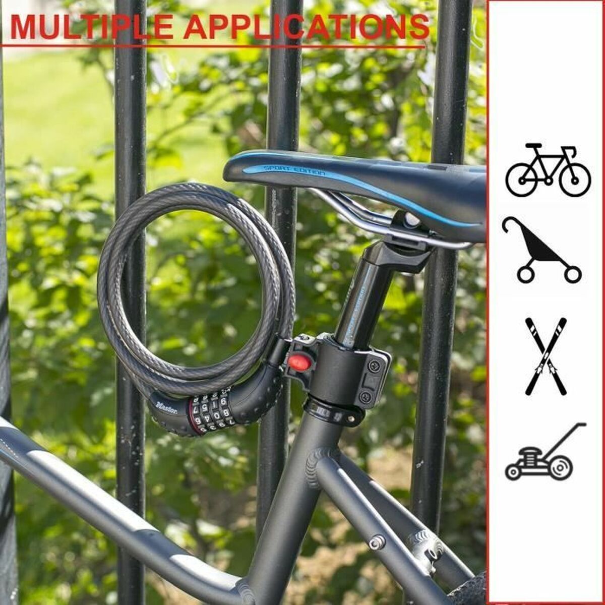 Lanț cu lacăt Master Lock - Sport și în aer liber, Ciclism
