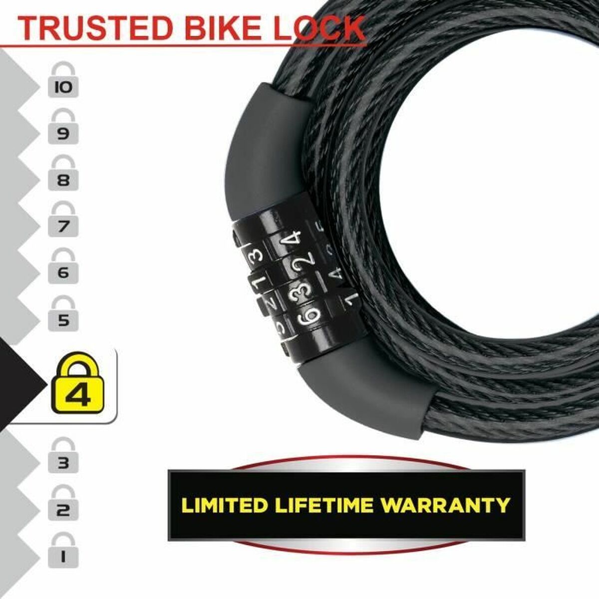 Lanț cu lacăt Master Lock - Sport și în aer liber, Ciclism