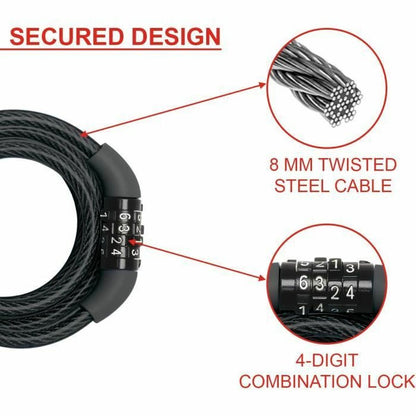 Lanț cu lacăt Master Lock - Sport și în aer liber, Ciclism