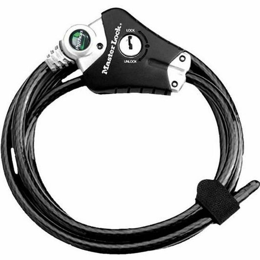 Cablu cu lacăt Master Lock 8428EURDPRO Negru - Sport și în aer liber, Ciclism