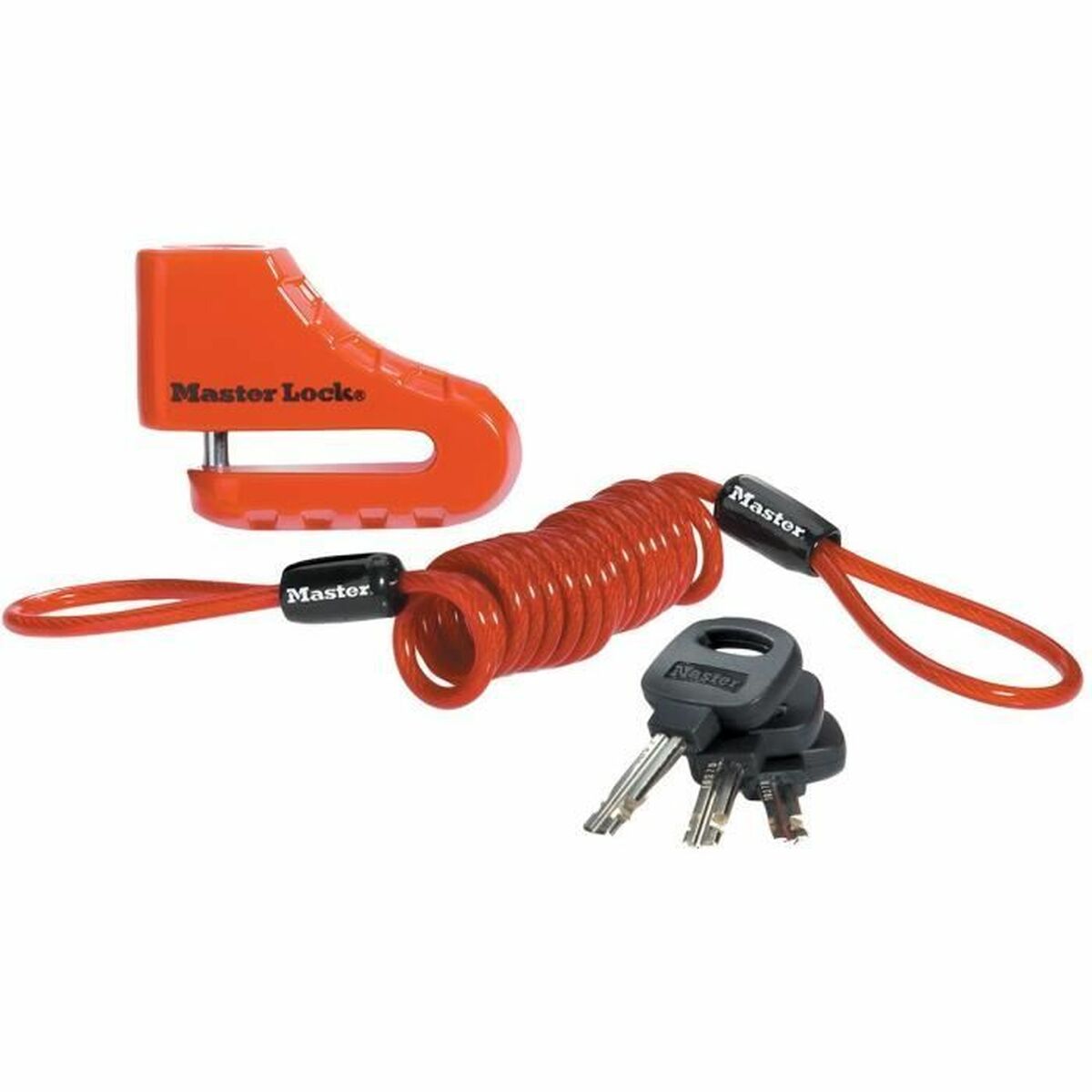 Lacăt cu cheie Master Lock Roșu - Sport și în aer liber, Ciclism